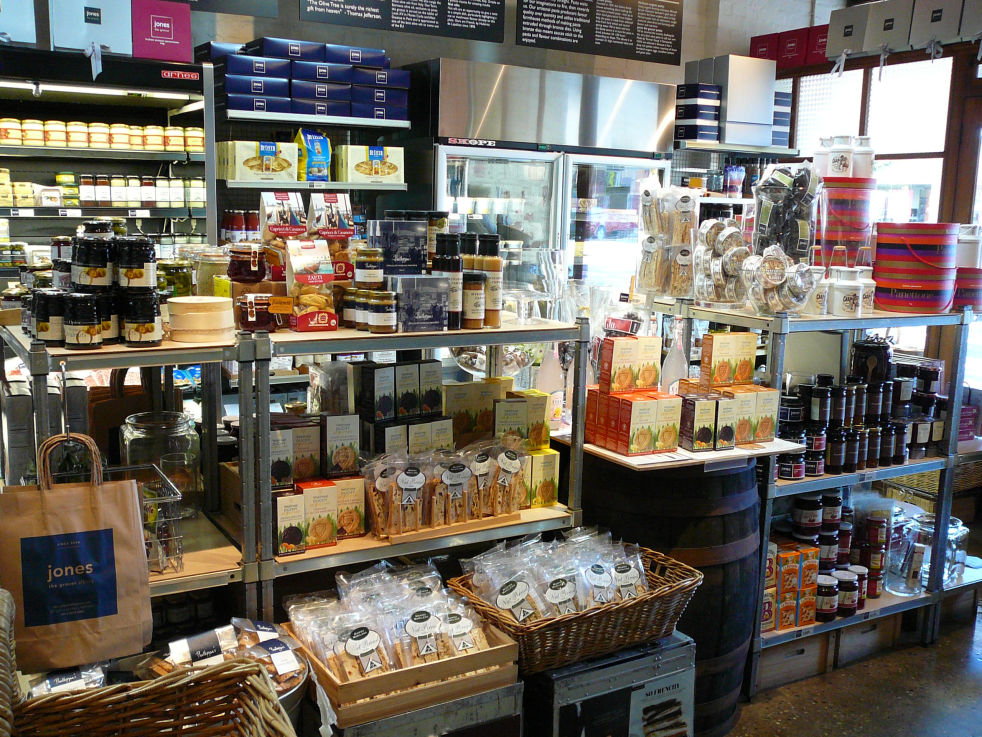 In-store screenshot at "jones the grocer" Albury